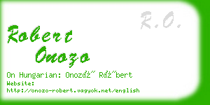 robert onozo business card